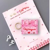 image:imageSonix Quilted Earbud Pouch  Premium Cotton Bag Charm for AirPods Keychain Storage Case Cover with Carabiner Ring  Red MonchhichiCogimyun
