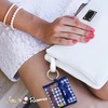 image:imageSonix Quilted Earbud Pouch  Premium Cotton Bag Charm for AirPods Keychain Storage Case Cover with Carabiner Ring  Red MonchhichiGingham Pochacco