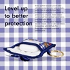 image:imageSonix Quilted Earbud Pouch  Premium Cotton Bag Charm for AirPods Keychain Storage Case Cover with Carabiner Ring  Red MonchhichiGingham Pochacco