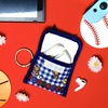 image:imageSonix Quilted Earbud Pouch  Premium Cotton Bag Charm for AirPods Keychain Storage Case Cover with Carabiner Ring  Red MonchhichiGingham Pochacco