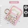 image:imageSonix Quilted Earbud Pouch  Premium Cotton Bag Charm for AirPods Keychain Storage Case Cover with Carabiner Ring  Red MonchhichiHello Kitty Pink Bows