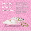 image:imageSonix Quilted Earbud Pouch  Premium Cotton Bag Charm for AirPods Keychain Storage Case Cover with Carabiner Ring  Red MonchhichiHello Kitty Pink Bows