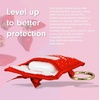 image:imageSonix Quilted Earbud Pouch  Premium Cotton Bag Charm for AirPods Keychain Storage Case Cover with Carabiner Ring  Red MonchhichiHello Kitty x Strawberry Shortcake