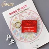 image:imageSonix Quilted Earbud Pouch  Premium Cotton Bag Charm for AirPods Keychain Storage Case Cover with Carabiner Ring  Red MonchhichiHello Kitty x Strawberry Shortcake