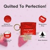 image:imageSonix Quilted Earbud Pouch  Premium Cotton Bag Charm for AirPods Keychain Storage Case Cover with Carabiner Ring  Red MonchhichiHello Kitty x Strawberry Shortcake