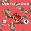 image:imageSonix Quilted Earbud Pouch  Premium Cotton Bag Charm for AirPods Keychain Storage Case Cover with Carabiner Ring  Red MonchhichiMonchhichi AOP Latte