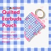 image:imageSonix Quilted Earbud Pouch  Premium Cotton Bag Charm for AirPods Keychain Storage Case Cover with Carabiner Ring  Red MonchhichiMonchhichi Blue Gingham