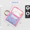 image:imageSonix Quilted Earbud Pouch  Premium Cotton Bag Charm for AirPods Keychain Storage Case Cover with Carabiner Ring  Red MonchhichiMonchhichi Blue Gingham