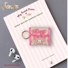 image:imageSonix Quilted Earbud Pouch  Premium Cotton Bag Charm for AirPods Keychain Storage Case Cover with Carabiner Ring  Red MonchhichiMy Sweet Piano