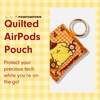image:imageSonix Quilted Earbud Pouch  Premium Cotton Bag Charm for AirPods Keychain Storage Case Cover with Carabiner Ring  Red MonchhichiOld School Pompompurin