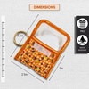 image:imageSonix Quilted Earbud Pouch  Premium Cotton Bag Charm for AirPods Keychain Storage Case Cover with Carabiner Ring  Red MonchhichiOld School Pompompurin