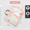 image:imageSonix Quilted Earbud Pouch  Premium Cotton Bag Charm for AirPods Keychain Storage Case Cover with Carabiner Ring  Red MonchhichiPatchwork Cottage