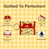 image:imageSonix Quilted Earbud Pouch  Premium Cotton Bag Charm for AirPods Keychain Storage Case Cover with Carabiner Ring  Red MonchhichiPompompurin 30th Anniversary