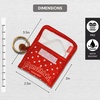 image:imageSonix Quilted Earbud Pouch  Premium Cotton Bag Charm for AirPods Keychain Storage Case Cover with Carabiner Ring  Red MonchhichiRed Monchhichi