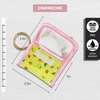 image:imageSonix Quilted Earbud Pouch  Premium Cotton Bag Charm for AirPods Keychain Storage Case Cover with Carabiner Ring  Red MonchhichiStrawberry Shortcake Berry Besties Rainbow