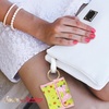 image:imageSonix Quilted Earbud Pouch  Premium Cotton Bag Charm for AirPods Keychain Storage Case Cover with Carabiner Ring  Red MonchhichiStrawberry Shortcake Berry Besties Rainbow