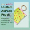 image:imageSonix Quilted Earbud Pouch  Premium Cotton Bag Charm for AirPods Keychain Storage Case Cover with Carabiner Ring  Red MonchhichiStrawberry Shortcake Berry Besties Rainbow