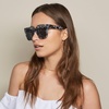 image:imageSonix Square Oversized Fashion Sunglasses for Women Avalon Milk Tort Frame Black UV Protection Lens