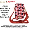 image:imageSonix x Monchhichi Phone Pouch  Universal Smartphone Travel Purse and Wallet Crossbody and Shoulder Bag  Monchhichi Plaid