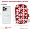 image:imageSonix x Monchhichi Phone Pouch  Universal Smartphone Travel Purse and Wallet Crossbody and Shoulder Bag  Monchhichi Plaid