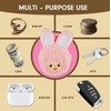 image:imageSonix x Monchhichi Plush Earbud Pouch  Tech Keychain Bag Charm Fuzzy Plush Character Coin Purse for Small Accessories Earbuds  Monchhichi GirlChimutan