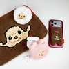 image:imageSonix x Monchhichi Plush Earbud Pouch  Tech Keychain Bag Charm Fuzzy Plush Character Coin Purse for Small Accessories Earbuds  Monchhichi GirlChimutan
