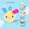image:imageSonix x Monchhichi Plush Earbud Pouch  Tech Keychain Bag Charm Fuzzy Plush Character Coin Purse for Small Accessories Earbuds  Monchhichi GirlFloral Usahana