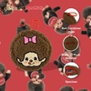 image:imageSonix x Monchhichi Plush Earbud Pouch  Tech Keychain Bag Charm Fuzzy Plush Character Coin Purse for Small Accessories Earbuds  Monchhichi GirlMonchhichi Girl