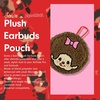 image:imageSonix x Monchhichi Plush Earbud Pouch  Tech Keychain Bag Charm Fuzzy Plush Character Coin Purse for Small Accessories Earbuds  Monchhichi GirlMonchhichi Girl