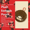 image:imageSonix x Monchhichi Plush Earbud Pouch  Tech Keychain Bag Charm Fuzzy Plush Character Coin Purse for Small Accessories Earbuds  Monchhichi GirlMonchhichi Boy