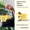 image:imageSonix x Monchhichi Plush Earbud Pouch  Tech Keychain Bag Charm Fuzzy Plush Character Coin Purse for Small Accessories Earbuds  Monchhichi GirlPompompurin