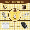 image:imageSonix x Monchhichi Plush Earbud Pouch  Tech Keychain Bag Charm Fuzzy Plush Character Coin Purse for Small Accessories Earbuds  Monchhichi GirlPompompurin