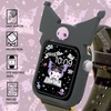 image:imageSonix x Sanrio Apple Watch Cover  Bumper Case for Apple Watch  Protective Silicone Cover  Fits 38mm40mm41mm  Hello Kitty  BlackKuromi  Black