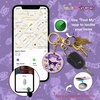 image:imageSonix x Sanrio Character Keychain Case Compatible with Apple AirTag  Protective AirTag Cover Keychain  PochaccoFloral Kuromi