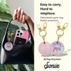 image:imageSonix x Sanrio Character Keychain Case Compatible with Apple AirTag  Protective AirTag Cover Keychain  PochaccoFloral Twin Stars