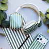 image:imageSonix x Sanrio Protective Case Cover for AirPods Max Headphones  Stylish TPU Hard Shell Ear Cup Covers  Hello Kitty amp Friends SportsAbstract Stripe Sage