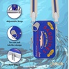 image:imageSonix x Sanrio Universal Phone Pouch  Crossbody Bag for Cell Phone 3in1 Phone Purse Wallet  Hello Kitty Black Bows  Vegan Patent Leather  Shiny Glossy FinishSardines  Blue