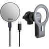 image:imageSonix Magnetic Car Mount Wireless Charging Station USBC Hands Free Cell Phone Holder and Charger with Secure Vent Clip Graphite