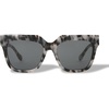 image:imageSonix Square Oversized Fashion Sunglasses for Women Avalon Milk Tort Frame Black UV Protection Lens