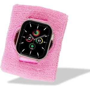 image:imageSonix  Sport Watch Band for Apple Watch  Sweatband Style Watch Band for Sports Workouts ActivitiesBaby Pink Stripe