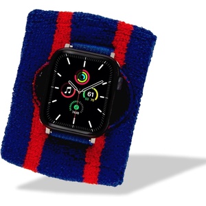 image:imageSonix  Sport Watch Band for Apple Watch  Sweatband Style Watch Band for Sports Workouts ActivitiesRedBlue Stripe