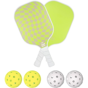 image:imageSonix  USAPA Approved  Pickleball Paddles Set of 2  Fiberglass Surface Pickleball Set with 2 Rackets 4 Balls amp BagCheckmate Green