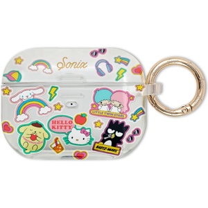 image:imageSonix Case for AirPods Pro 2 amp Pro 1 1st2nd Gen  Hard Shell Cover with Keychain Wireless Charging  Jelly Sky BlueHello Kitty  Friends Stickers
