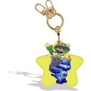 image:imageSonix Keychain Case Compatible with Apple AirTag  Protective AirTag Cover Keychain Charm  100 Sour Embroidered Lemon Charm  LemonGreenBlue  Grumpy Bear  Oscar the Grouch
