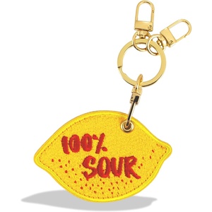 image:imageSonix Keychain Case Compatible with Apple AirTag  Protective AirTag Cover Keychain Charm  100 Sour Embroidered Lemon Charm  LemonLemon