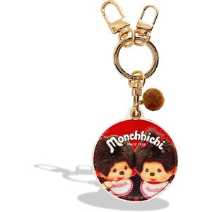 image:imageSonix Keychain Case Compatible with Apple AirTag  Protective AirTag Cover Keychain Charm  100 Sour Embroidered Lemon Charm  LemonMonchhichi Red