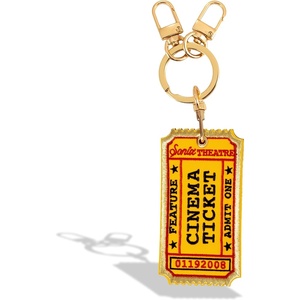image:imageSonix Keychain Case Compatible with Apple AirTag  Protective AirTag Cover Keychain Charm  100 Sour Embroidered Lemon Charm  LemonMovie Ticket