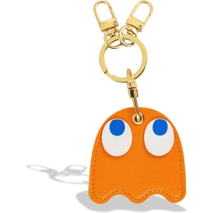 image:imageSonix Keychain Case Compatible with Apple AirTag  Protective AirTag Cover Keychain Charm  100 Sour Embroidered Lemon Charm  LemonPacman Classic  Clyde