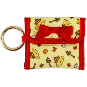 image:imageSonix Quilted Earbud Pouch  Premium Cotton Bag Charm for AirPods Keychain Storage Case Cover with Carabiner Ring  Red MonchhichiPompompurin 30th Anniversary