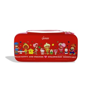 image:imageSonix x Monchhichi Carrying Case for Nintendo Switch 2 Switch 1 Lite OLED Protective Travel Case with Game Cartridge Storage  Monchhichi Red DotHello Kitty  Friends x Strawberry Shortcake